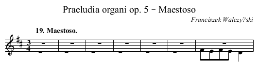 Praeludia organi op. 5 – Maestoso - staff notation