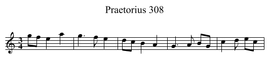 Praetorius 308 - staff notation