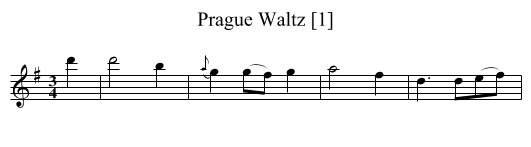 Prague Waltz [1] - staff notation
