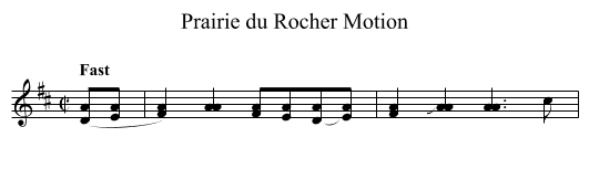 Prairie du Rocher Motion - staff notation