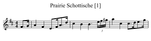 Prairie Schottische [1] - staff notation
