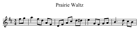 Prairie Waltz - staff notation