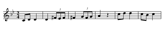 Pravo Horo - staff notation