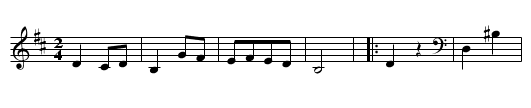 Prekid Kolo - staff notation