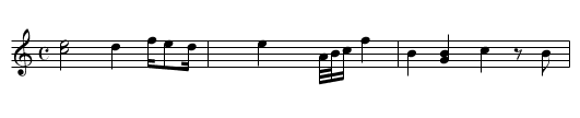 Prelude BWV 931 - staff notation