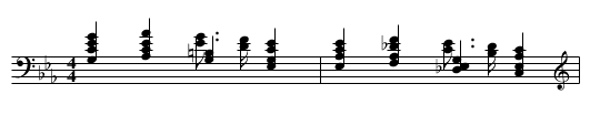 Prelude in C Minor, Op. 28, No. 20 - staff notation