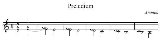Preludium - staff notation