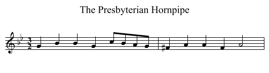 Presbyterian Hornpipe, The  - staff notation