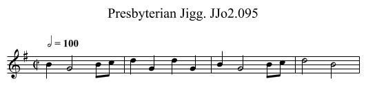 Presbyterian Jigg. JJo2.095 - staff notation