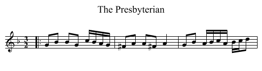 Presbyterian, The  - staff notation