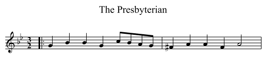 Presbyterian, The  - staff notation