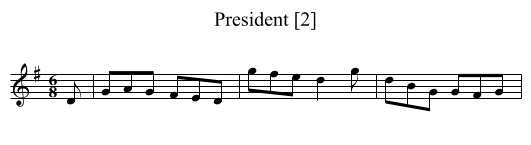 President [2] - staff notation