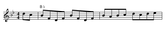 President Garfield's Hornpipe  [Bb] - staff notation