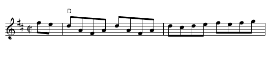 President Garfield's Hornpipe  [D] - staff notation