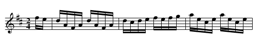 President Garfield's Hornpipe - staff notation