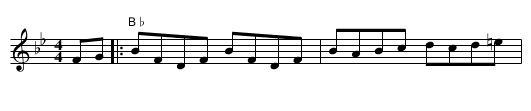 President Garfield's hornpipe - staff notation
