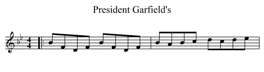 President Garfield's - staff notation