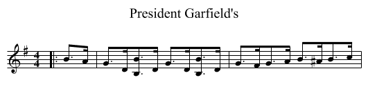 President Garfield's - staff notation