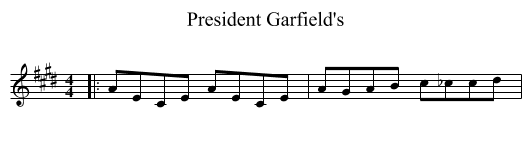 President Garfield's - staff notation