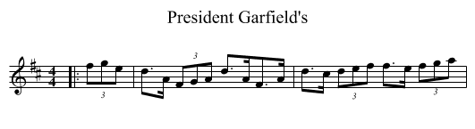 President Garfield's - staff notation