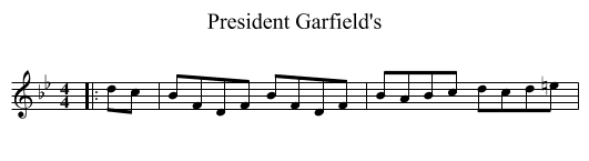 President Garfield's - staff notation