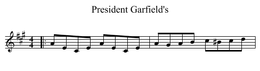 President Garfield's - staff notation