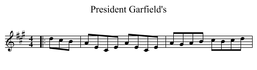 President Garfield's - staff notation