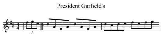 President Garfield's - staff notation