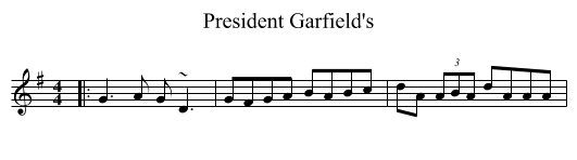 President Garfield's - staff notation