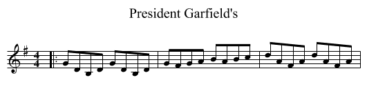 President Garfield's - staff notation