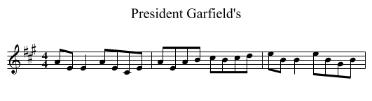 President Garfield's - staff notation