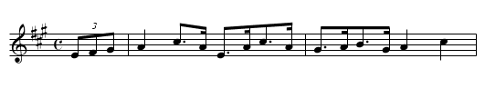 President Lincoln's Hornpipe - staff notation