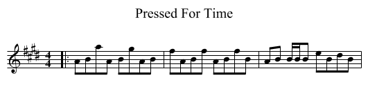 Pressed For Time - staff notation