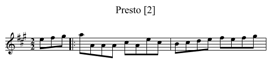 Presto [2] - staff notation