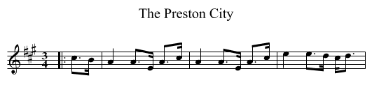Preston City, The  - staff notation
