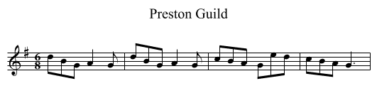 Preston Guild - staff notation