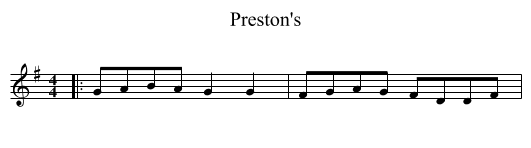 Preston's - staff notation