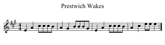 Prestwich Wakes - staff notation