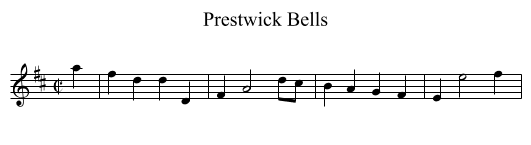 Prestwick Bells - staff notation