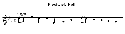 Prestwick Bells - staff notation