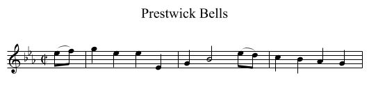 Prestwick Bells - staff notation