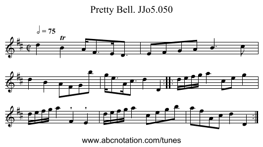 Pretty Bell. JJo5.050 - staff notation