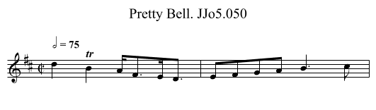 Pretty Bell. JJo5.050 - staff notation