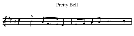 Pretty Bell - staff notation