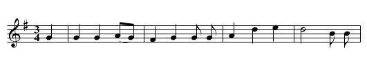 Pretty Betsy - staff notation