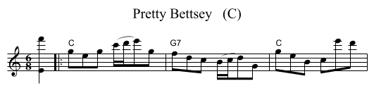 Pretty Bettsey   (C) - staff notation