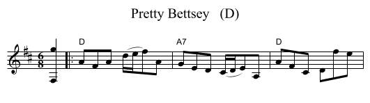 Pretty Bettsey   (D) - staff notation