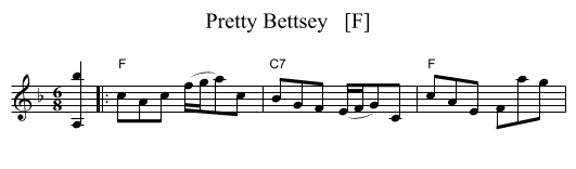 Pretty Bettsey   [F] - staff notation