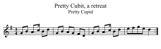 Pretty Cubit, a retreat - staff notation
