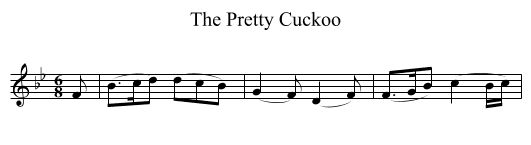 Pretty Cuckoo, The  - staff notation